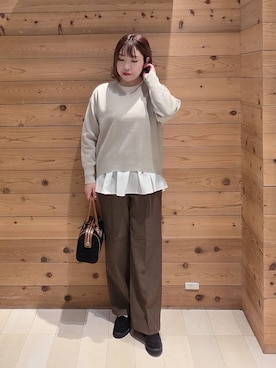 「アイテム（スウェット）」を使った、テソ子さん（レディース・162cm・30代）の冬コーディネート