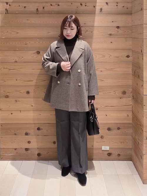 セール】軽やかストレッチ襟2WAYミドルコート/499658（チェスター