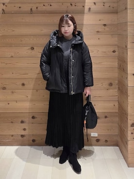 「アイテム（ダウンジャケット/コート）」を使った、テソ子さん（レディース・162cm・30代）の秋コーディネート