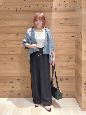 「GLOBAL WORK（グローバルワーク）のアイテム」を使った、テソ子さん（レディース・162cm）の夏コーディネート