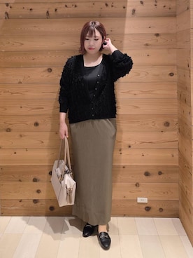 「アイテム（タンクトップ）」を使った、テソ子さん（レディース・162cm・30代）の秋コーディネート