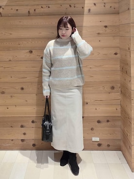 「アイテム（ダウンジャケット/コート）」を使った、テソ子さん（レディース・162cm・30代）の冬コーディネート