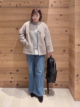 「アイテム（バックパック/リュック）」を使った、テソ子さん（レディース・162cm・30代）の冬コーディネート