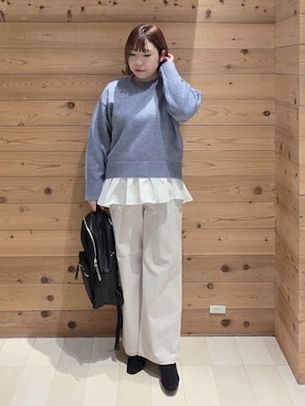 「アイテム（バックパック/リュック）」を使った、テソ子さん（レディース・162cm・30代）の冬コーディネート