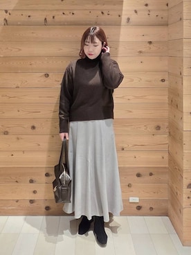 「アイテム（ブーツ）」を使った、テソ子さん（レディース・162cm・30代）の冬コーディネート