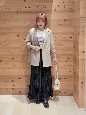 「GLOBAL WORK（グローバルワーク）のアイテム（ジャケット/アウター）」を使った、テソ子さん（レディース・162cm）の秋コーディネート