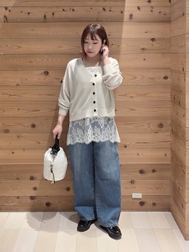 「GLOBAL WORK（グローバルワーク）のアイテム（シューズ）」を使った、テソ子さん（レディース・162cm）の春コーディネート