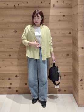 「GLOBAL WORK（グローバルワーク）のアイテム（シューズ）」を使った、テソ子さん（レディース・162cm）の春コーディネート