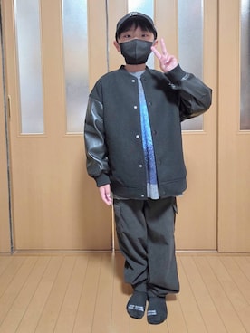 「アイテム（パンツ）」を使った、テソ子さん（キッズ・133cm）の秋コーディネート