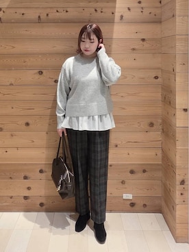 「アイテム（テーラードジャケット）」を使った、テソ子さん（レディース・162cm・30代）の冬コーディネート