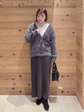 「アイテム（チェスターコート）」を使った、テソ子さん（レディース・162cm・30代）の冬コーディネート