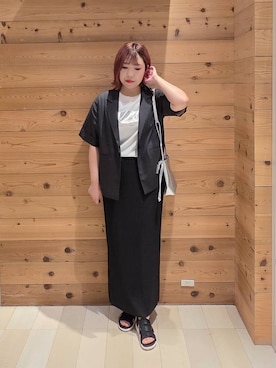 「GLOBAL WORK（グローバルワーク）のアイテム（ジャケット/アウター）」を使った、テソ子さん（レディース・162cm）の夏コーディネート