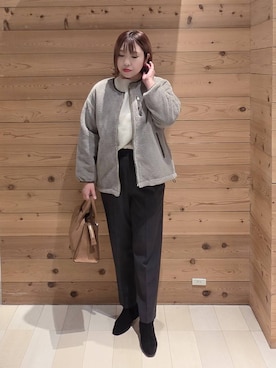 「アイテム（ブルゾン）」を使った、テソ子さん（レディース・162cm・30代）の秋コーディネート