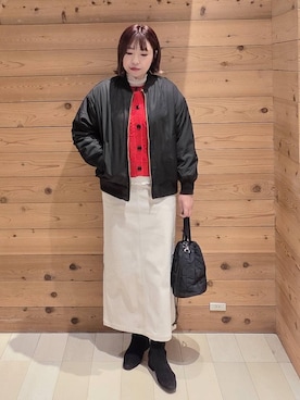 「アイテム（スカート）」を使った、テソ子さん（レディース・162cm・30代）の秋コーディネート