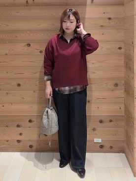 「アイテム（スウェット）」を使った、テソ子さん（レディース・162cm・30代）の秋コーディネート