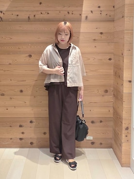 「GLOBAL WORK（グローバルワーク）のアイテム（バッグ）」を使った、テソ子さん（レディース・162cm）の夏コーディネート