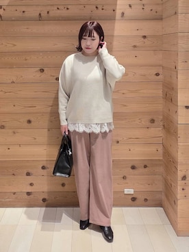 「アイテム（Tシャツ/カットソー）」を使った、テソ子さん（レディース・162cm・30代）の秋コーディネート