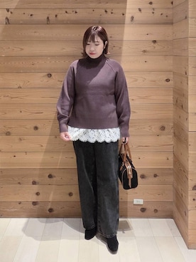 「アイテム（ダウンジャケット/コート）」を使った、テソ子さん（レディース・162cm・30代）の冬コーディネート