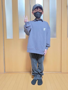 「アイテム（帽子）」を使った、テソ子さん（キッズ・133cm）の秋コーディネート