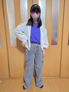 「アイテム（マウンテンパーカー）」を使った、テソ子さん（キッズ・151cm）の秋コーディネート