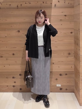 「アイテム（ボストンバッグ）」を使った、テソ子さん（レディース・162cm・30代）の秋コーディネート
