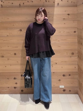 「アイテム（チェスターコート）」を使った、テソ子さん（レディース・162cm・30代）の冬コーディネート