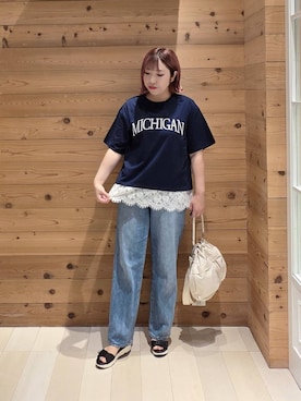 「アイテム（タンクトップ）」を使った、テソ子さん（レディース・162cm・30代）の夏コーディネート