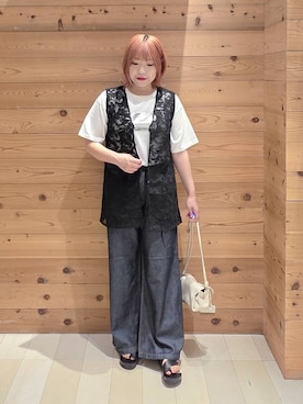 「GLOBAL WORK（グローバルワーク）のアイテム（サンダル）」を使った、テソ子さん（レディース・162cm）の夏コーディネート