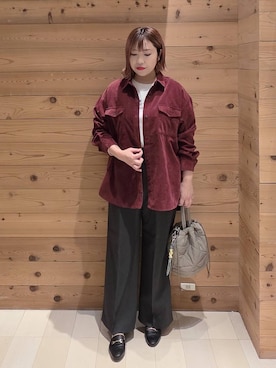 「アイテム（ローファー）」を使った、テソ子さん（レディース・162cm・30代）の秋コーディネート