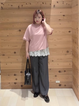「GLOBAL WORK（グローバルワーク）のアイテム」を使った、テソ子さん（レディース・162cm）の秋コーディネート