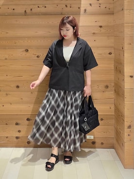 「アイテム（バッグ）」を使った、テソ子さん（レディース・162cm・30代）の夏コーディネート