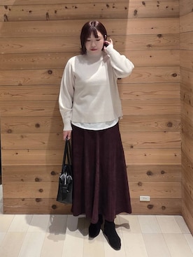 「アイテム（ダウンジャケット/コート）」を使った、テソ子さん（レディース・162cm・30代）の秋コーディネート