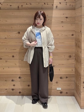 「GLOBAL WORK（グローバルワーク）のアイテム」を使った、テソ子さん（レディース・162cm）の春コーディネート