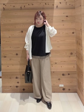 「アイテム（ローファー）」を使った、テソ子さん（レディース・162cm・30代）の夏コーディネート