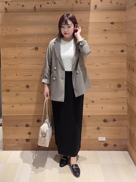「アイテム（スカート）」を使った、テソ子さん（レディース・162cm・30代）の秋コーディネート