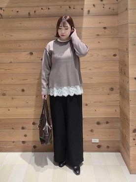 「体型カバー」｜「アイテム（チェスターコート）」を使った、テソ子さん（レディース・162cm）の冬コーディネート