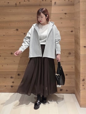 「アイテム（ブルゾン）」を使った、テソ子さん（レディース・162cm・30代）の秋コーディネート