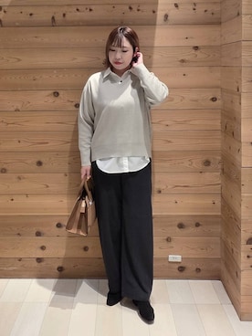 「アイテム（スウェット）」を使った、テソ子さん（レディース・162cm・30代）の冬コーディネート