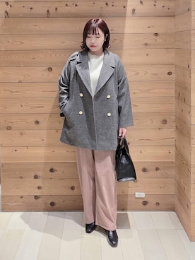 「GLOBAL WORK（グローバルワーク）のふわふわHugmeドルマンプルオーバー/595406（ニット/セーター）」を使った、テソ子さん（レディース・162cm）の冬コーディネート