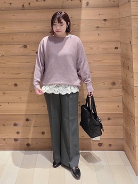 「GLOBAL WORK（グローバルワーク）のアイテム（ダウンジャケット/コート）」を使った、テソ子さん（レディース・162cm）の冬コーディネート