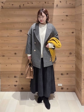 「GLOBAL WORK（グローバルワーク）のアイテム」を使った、テソ子さん（レディース・162cm）の秋コーディネート