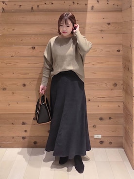 「アイテム（チェスターコート）」を使った、テソ子さん（レディース・162cm・30代）の秋コーディネート