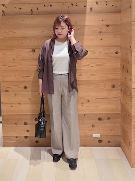 「アイテム（ボストンバッグ）」を使った、テソ子さん（レディース・162cm・30代）の夏コーディネート