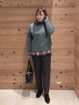 「アイテム（ブルゾン）」を使った、テソ子さん（レディース・162cm・30代）の秋コーディネート