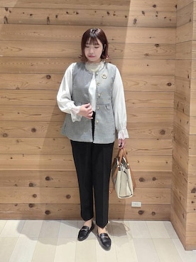 「GLOBAL WORK（グローバルワーク）のアイテム（その他アウター）」を使った、テソ子さん（レディース・162cm）の冬コーディネート