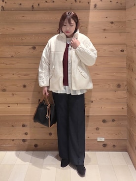 「アイテム（ブルゾン）」を使った、テソ子さん（レディース・162cm・30代）の秋コーディネート