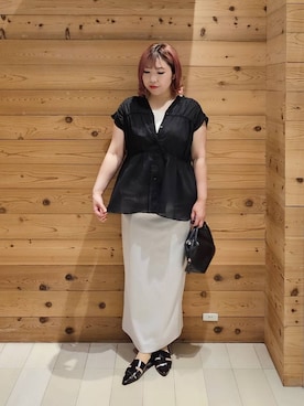 「ウツクシルエット_GLOBAL WORK」｜テソ子さん（レディース・162cm）の夏コーディネート