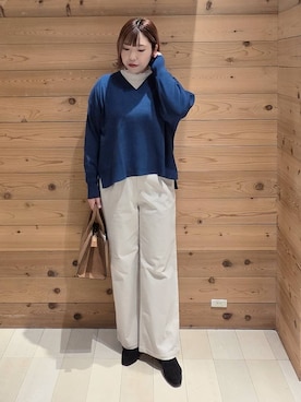 「アイテム（Tシャツ/カットソー）」を使った、テソ子さん（レディース・162cm・30代）の秋コーディネート