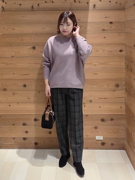 「アイテム（ブルゾン）」を使った、テソ子さん（レディース・162cm・30代）の秋コーディネート