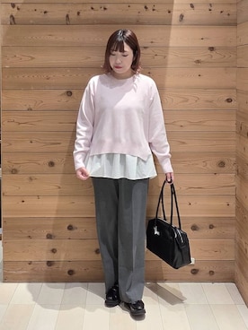 「GLOBAL WORK（グローバルワーク）のアイテム（トップス）」を使った、テソ子さん（レディース・162cm）の春コーディネート